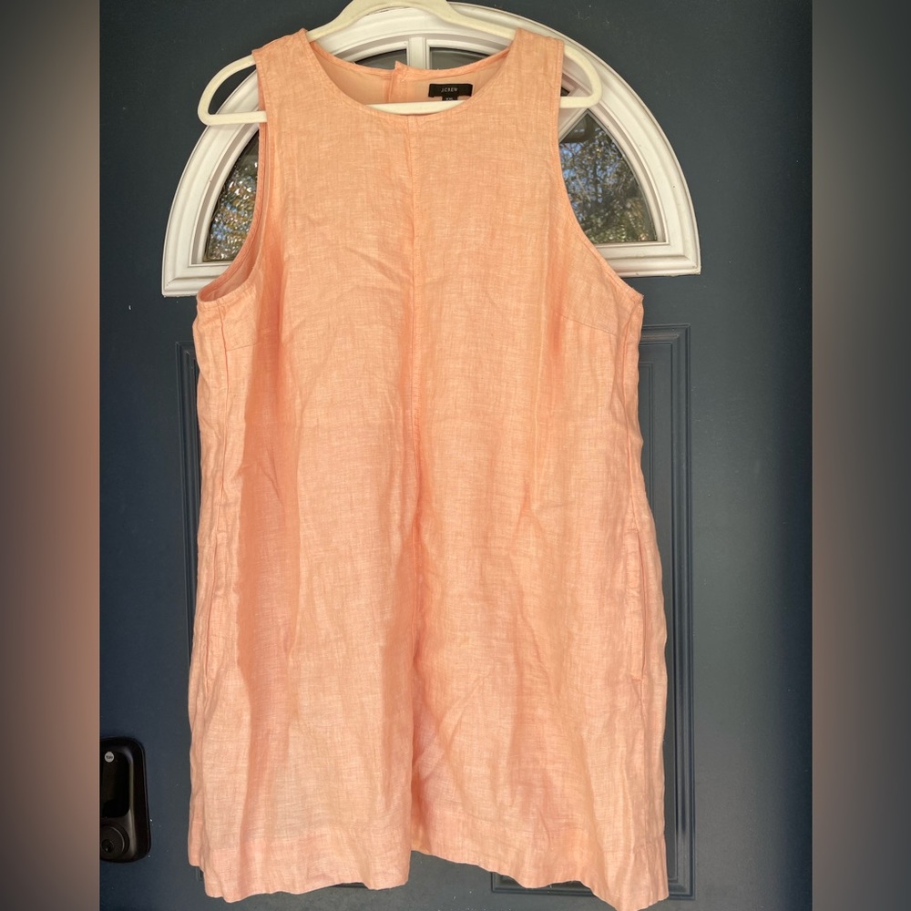 EUC J. Crew Peach Sleeveless Dress